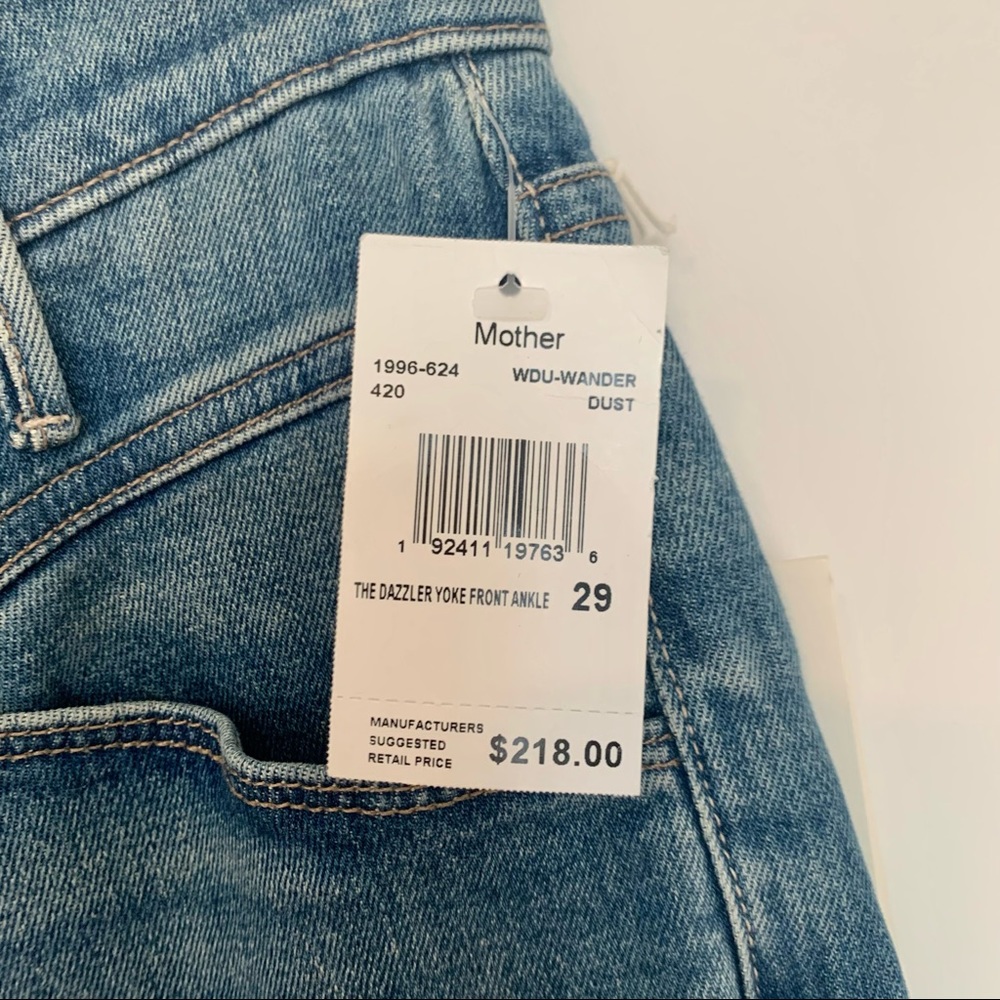 NWT Mother Dazzler Yoke Front Jeans - Picture 6 of 6